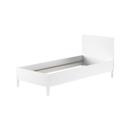 Børneværelses-sæt Eva 90 x 200 cm – hvid seng, garderobeskab, skrivebord og natbord