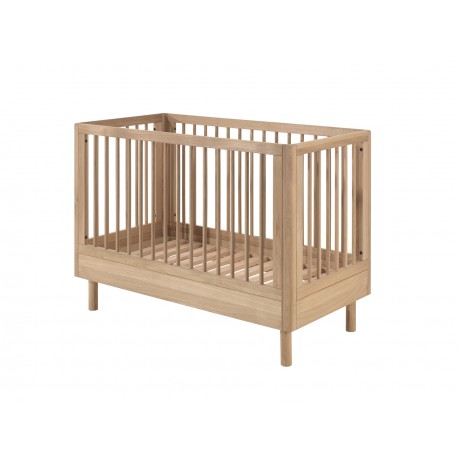 Baby sengesæt med tremmeseng og puslebord – Forrest Oak (60 × 120 cm), eg
