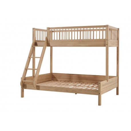 Køjeseng familie med udtræk – Forrest Oak, eg (140×200 + 90×200)