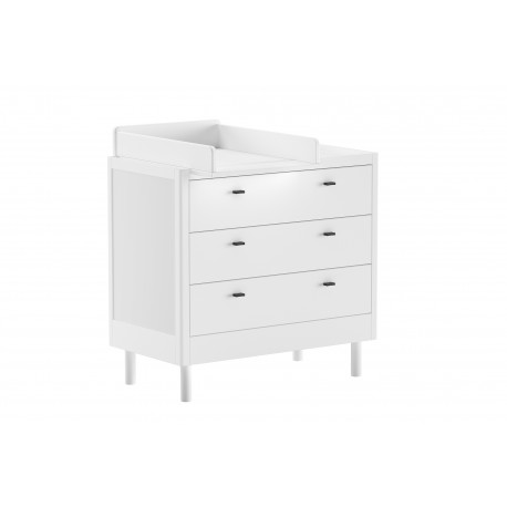 Skuffekommode med pusletop – Forrest Beech, hvid