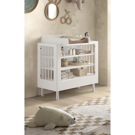 Puslebord med pusletop Forrest Beech – hvidlakeret bøg