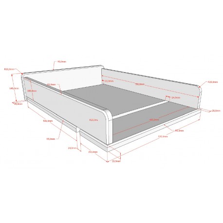 Puslebord med pusletop Forrest Beech – hvidlakeret bøg
