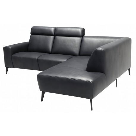 Hjort Knudsen Assens Semianilin læder Hjørnesofa med open end - Højrevendt
