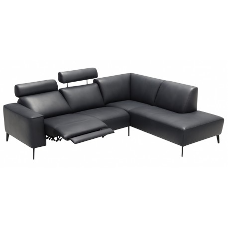 Hjort Knudsen Assens Semianilin læder Hjørnesofa med open end - Højrevendt