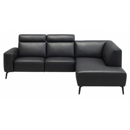 Hjort Knudsen Assens Semianilin læder Hjørnesofa med open end - Højrevendt