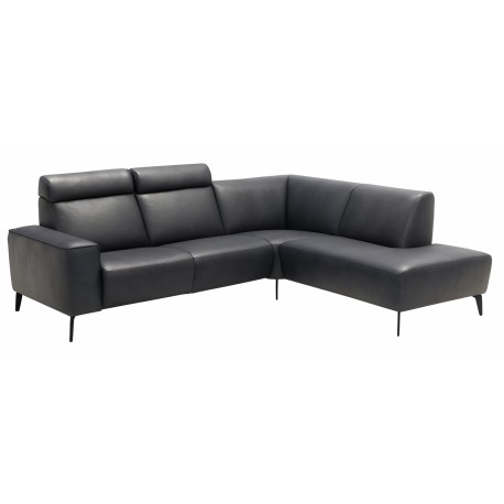 Hjort Knudsen Assens Semianilin læder Hjørnesofa med open end - Højrevendt