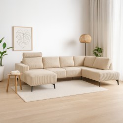 Copenhagen Hjørnesofa med chaiselong Venstrevendt - Fløjl