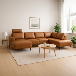 Hjort Knudsen Copenhagen Læder U-sofa - Venstrevendt