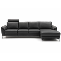 Hjort Knudsen Ballerup Læder chaiselong sofa Højrevendt