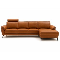 Hjort Knudsen Ballerup Læder chaiselong sofa Højrevendt