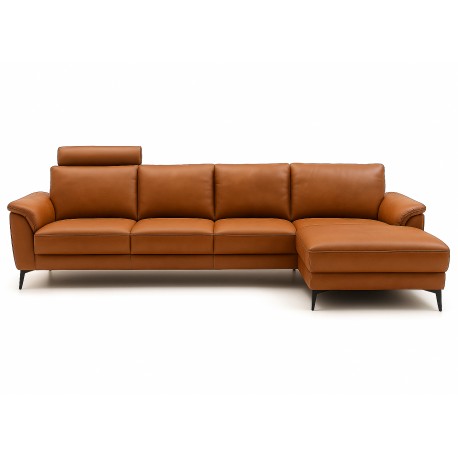 Hjort Knudsen Ballerup Læder chaiselong sofa Højrevendt