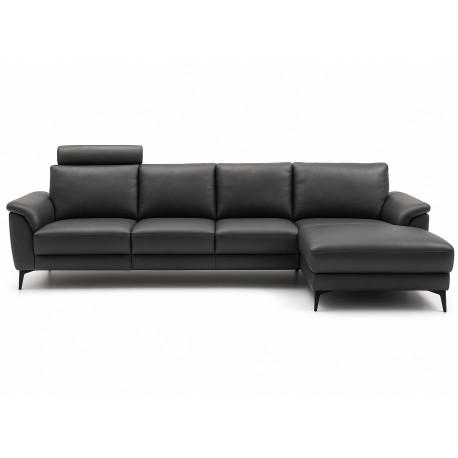 Hjort Knudsen Ballerup Læder chaiselong sofa Højrevendt