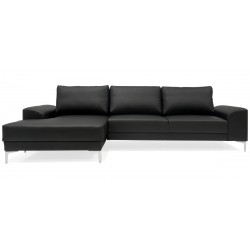 Scandinavia chais. sofa venstrevendt - Sort tekstillæder OUTLET