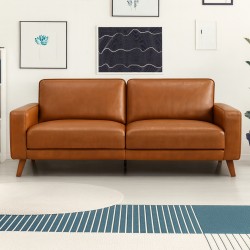 Hjort Knudsen Hvidovre 2 personers lædersofa