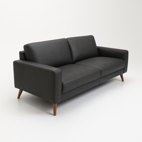 Hjort Knudsen Hvidovre 2 personers lædersofa