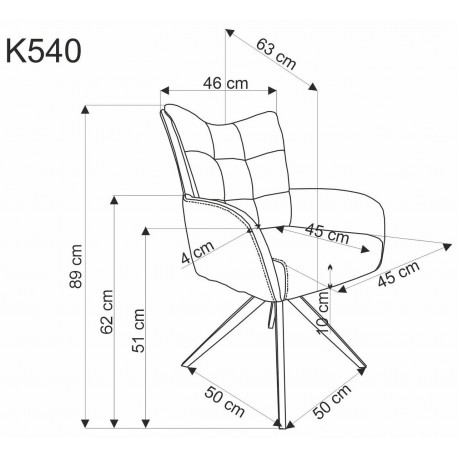 K540 Spisebordsstol - Beige