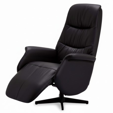 Delta Lænestol - Sort ægte Læder