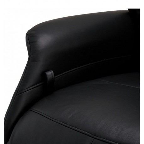 Delta Lænestol - Sort ægte Læder