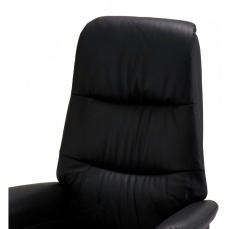 Delta Lænestol - Sort ægte Læder