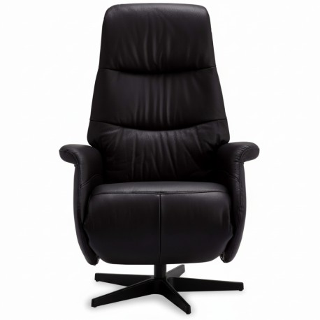 Delta Lænestol - Sort ægte Læder
