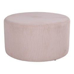 Melby Rund Puf sandfarvet Fløjl Ø75cm