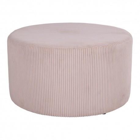 Melby Rund Puf sandfarvet Fløjl Ø75cm