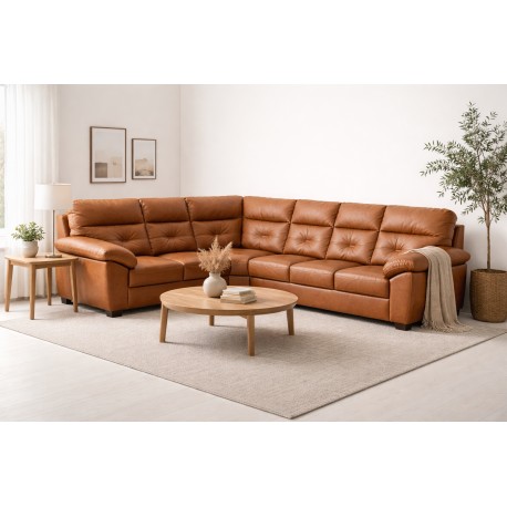 Hjort Knudsen Dalby læder XL hjørnesofa