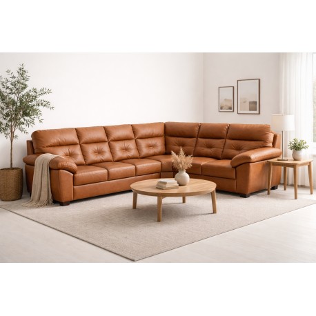 Hjort Knudsen Dalby læder XL hjørnesofa