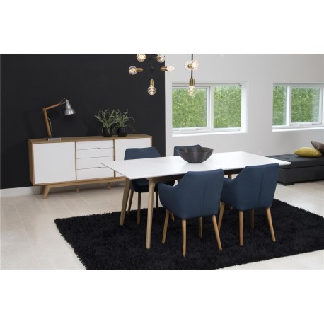 Nora armstol - Blå/Olieret