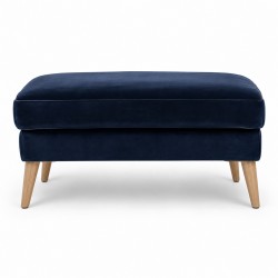 Esbjerg Puf - Skammel - Blå velour