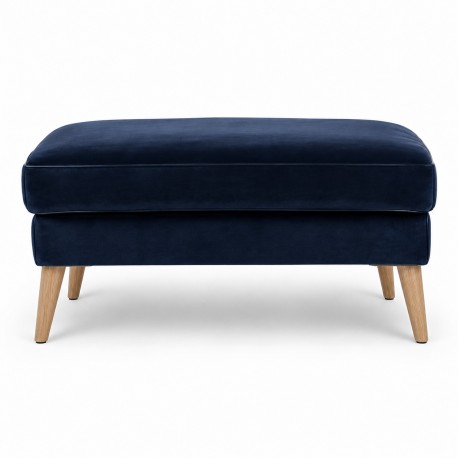 Esbjerg Puf - Skammel - Blå velour