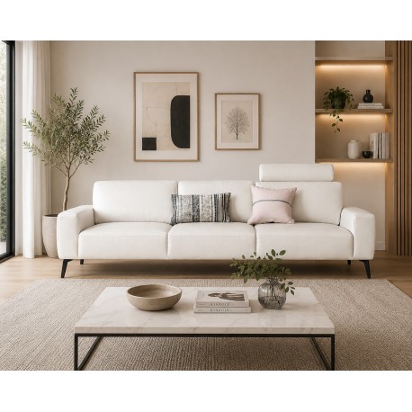 Hjort Knudsen Copenhagen Hvid lædersofa