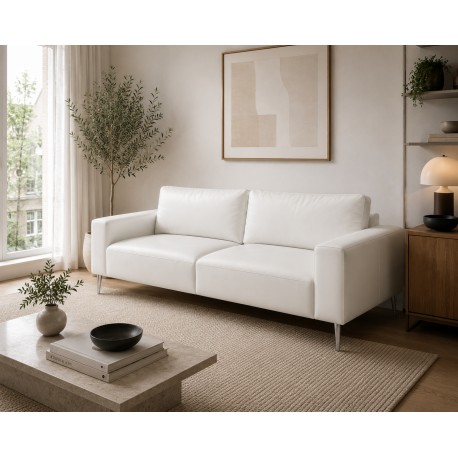 Hjort Knudsen Copenhagen Hvid lædersofa