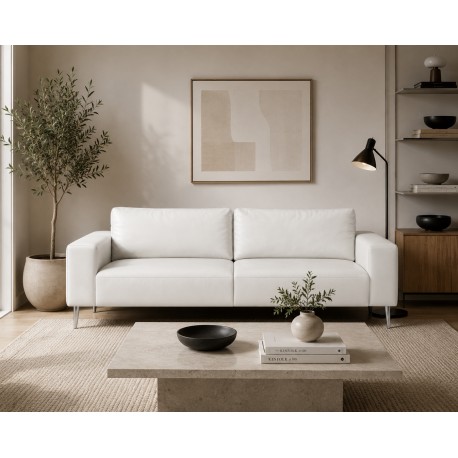 Hjort Knudsen Copenhagen Hvid lædersofa