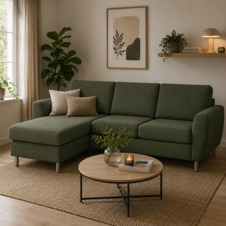Pan Chaiselong sofa Mørkegrå vendbar