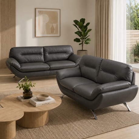 Taastrup 3 + 2 pers sofa soleda Læder