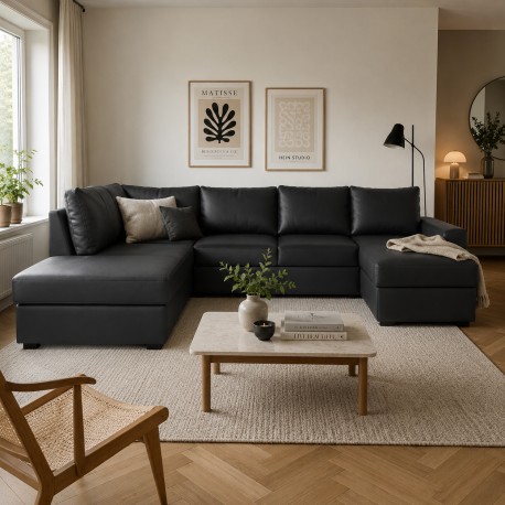 Canapé Deluxe U-Sovesofa højrevendt