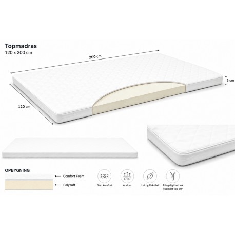 Comfort Foam Topmadras 120 x 200 cm