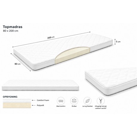 Comfort Foam Topmadras 80 x 200 cm