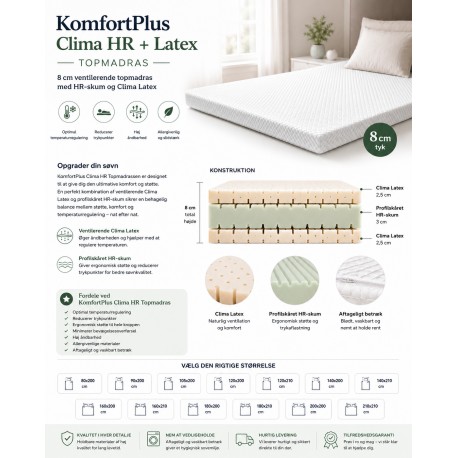 KomfortPlus Clima HR Skum + Latex| Topmadras