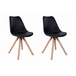 2 x Bergen Spisebordsstol Sort