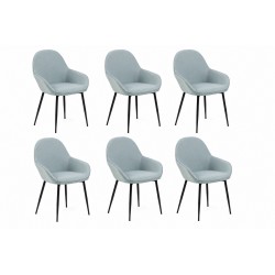6 x Candis Spisebordsstol grøn