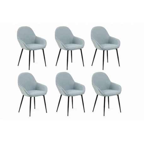 6 x Candis Spisebordsstol grøn