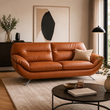 Taastrup 3 + 2 pers sofa soleda Læder