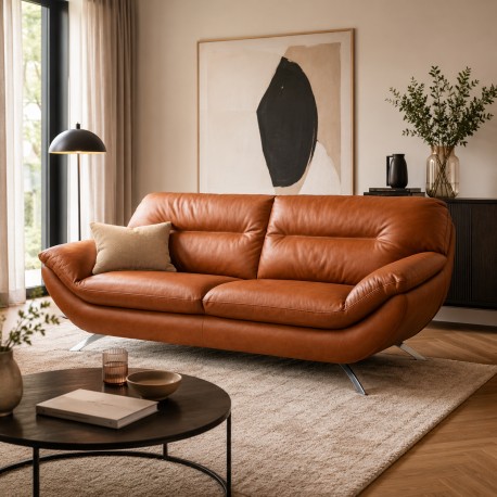 Taastrup 3 + 2 pers sofa soleda Læder