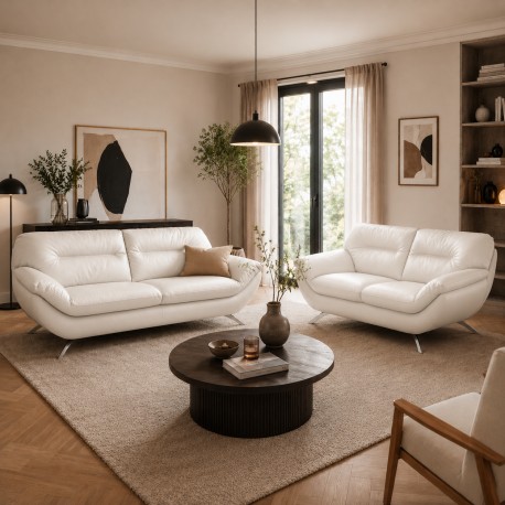 Hjort knudsen Taastrup 3 + 2 pers sofa cognac semianilin læder