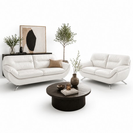 Hjort knudsen Taastrup 3 + 2 pers sofa cognac semianilin læder