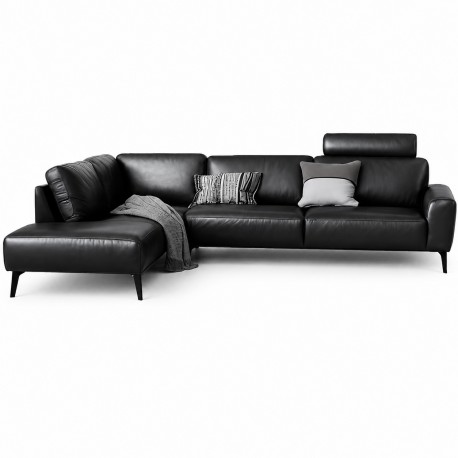 Hjort Knudsen Copenhagen læder Hjørnesofa venstrevendt