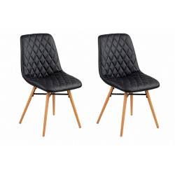 2 x Lif spisebordsstol - sort