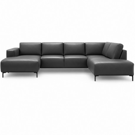 Hjort Knudsen NIO U-sofa ANTRACITE KENTUCKY læder venstrevendt